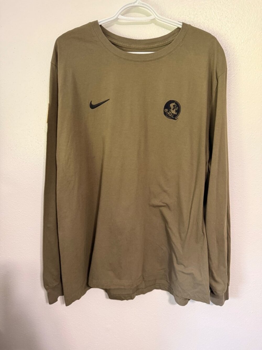 Nike The Nike Tee Florida State Seminoles L/S Military Style FSU Mens 2X